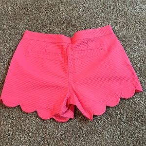 Lily Pulitzer Scalloped Chino Short- Hot Pink